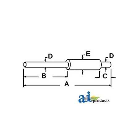A & I Products Muffler 53" x6" x6" A-1680877M92